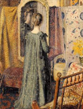 Georges Lemmen : Woman Standing in Front of the Mirror
